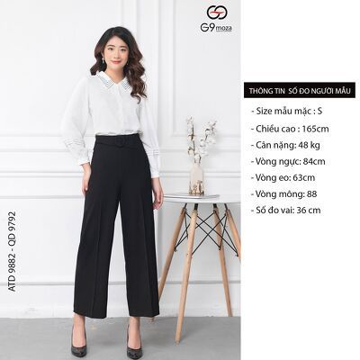 Áo tay dài G9moza 9882 với chất liệu cát hàn mềm mại tạo nên phong cách Công sở, dạo phố Trẻ trung, thanh lịch