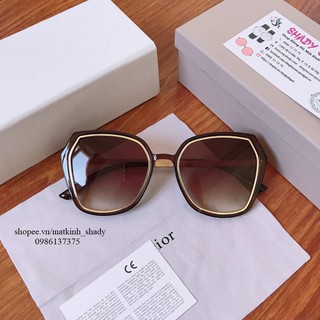 Mắt Kính Thời Trang Nữ Nâu Vuông Cao Cấp (Full Box)