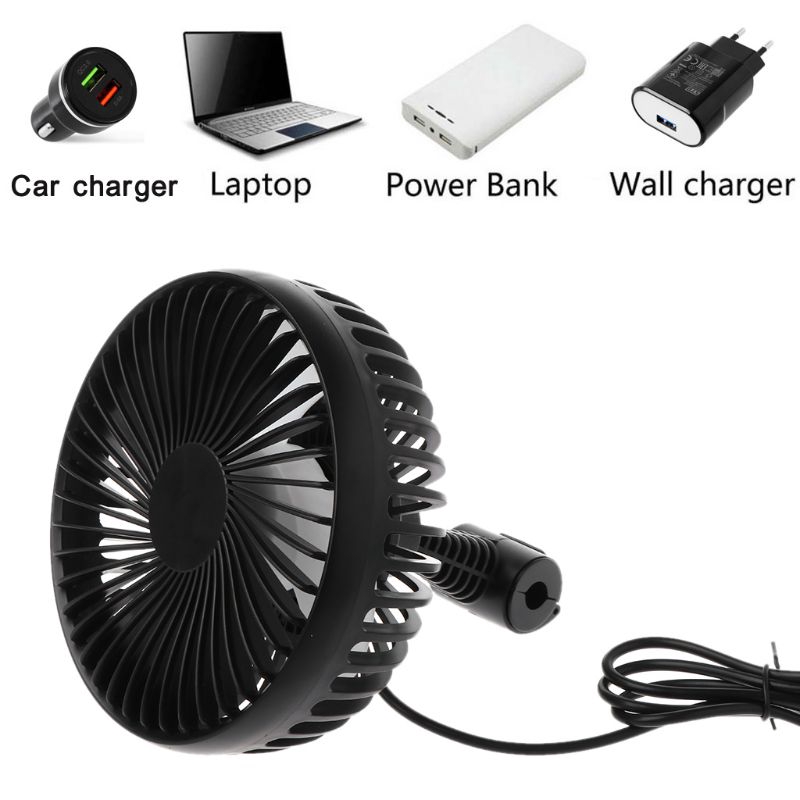 Quạt Làm Mát Gắn Ghế Sau Xe Hơi 5 Inch 5v Tiện Dụng