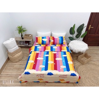 SÉT 5 MÓN CHĂN GA VỎ GỐI KÈM VỎ GỐI ÔM ĐÁM MÂY 000lt