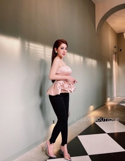 Áo lụa nhún bèo lai lolem hàng cao cấp