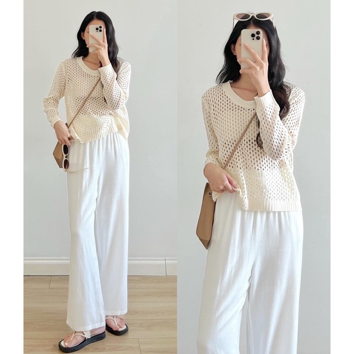Áo len lỗ dài tay 199_A0579