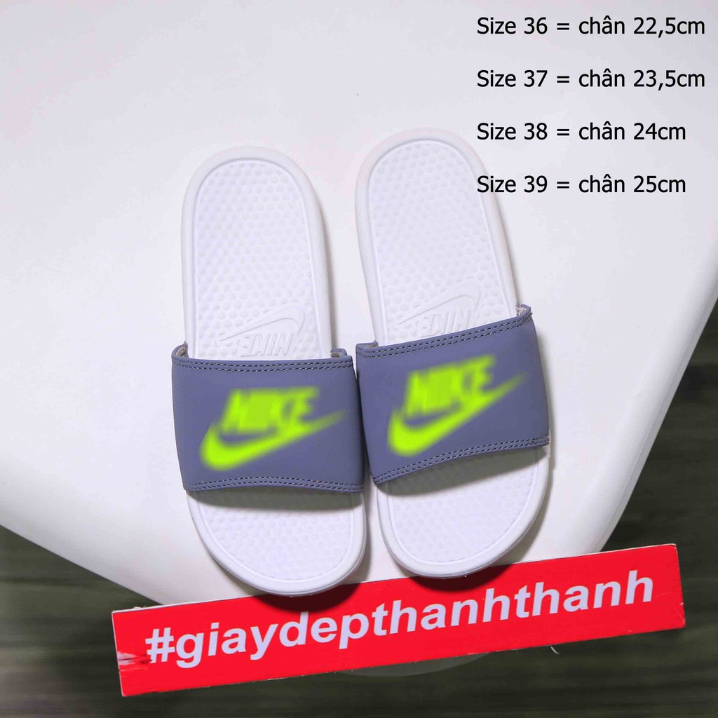 dép quai ngang nike-nam, nữ đủ màu đế trắng