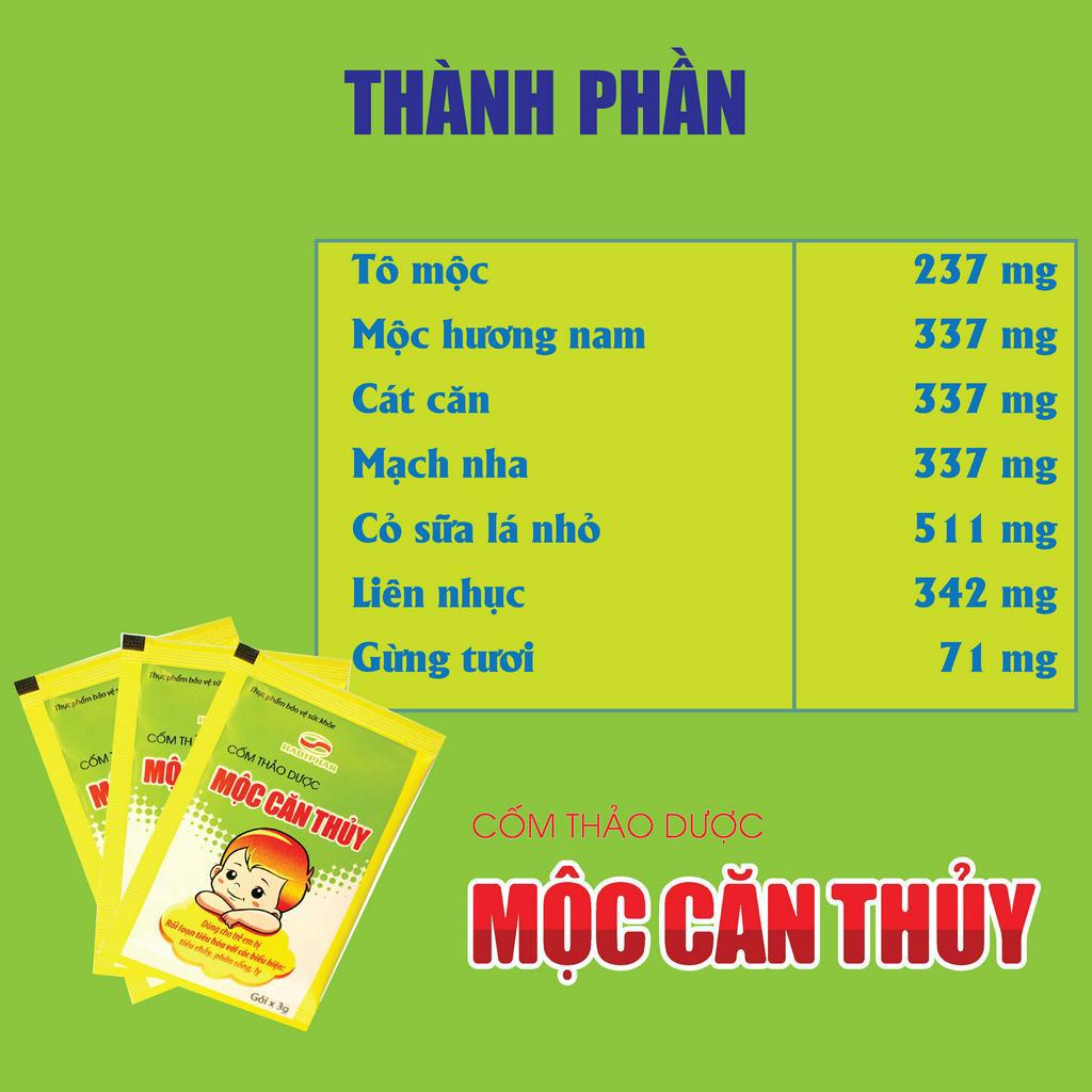 Cốm thảo dược hỗ trợ tiêu chảy trẻ em Mộc Căn Thủy (Hộp 12 gói x 3g)