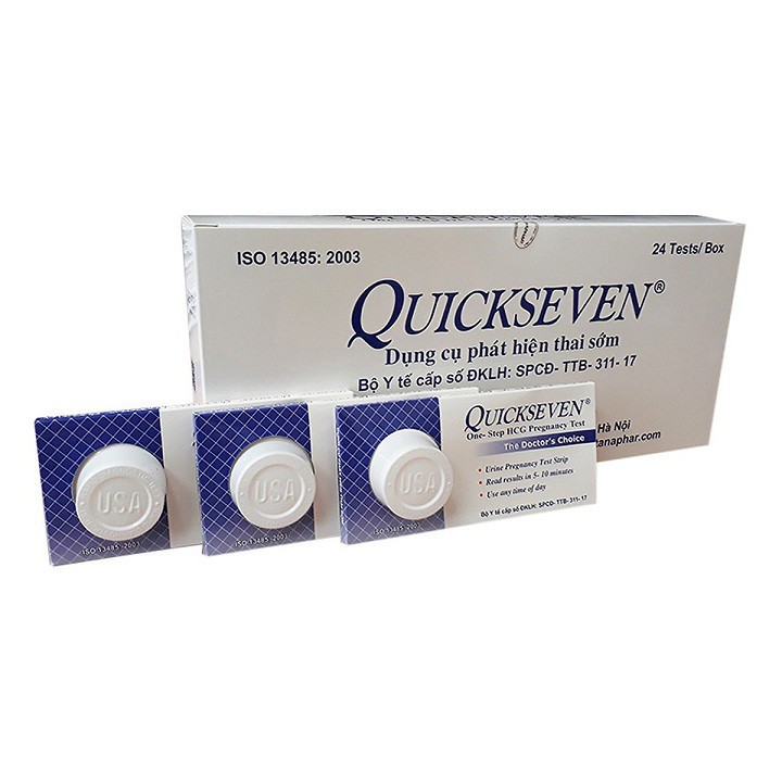 Que thử thai nhanh Quickseven Que thử thai 2 Vạch Chính Xác Phát Hiện Thai nhanh nhất tại nhà