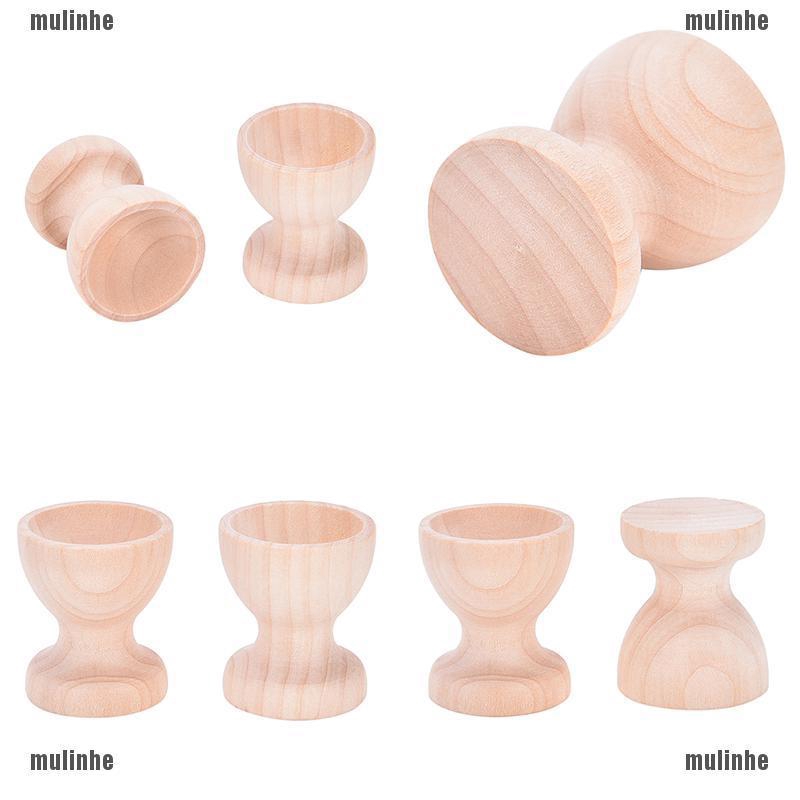 Set 2 cốc gỗ để giữ trứng tiện lợi