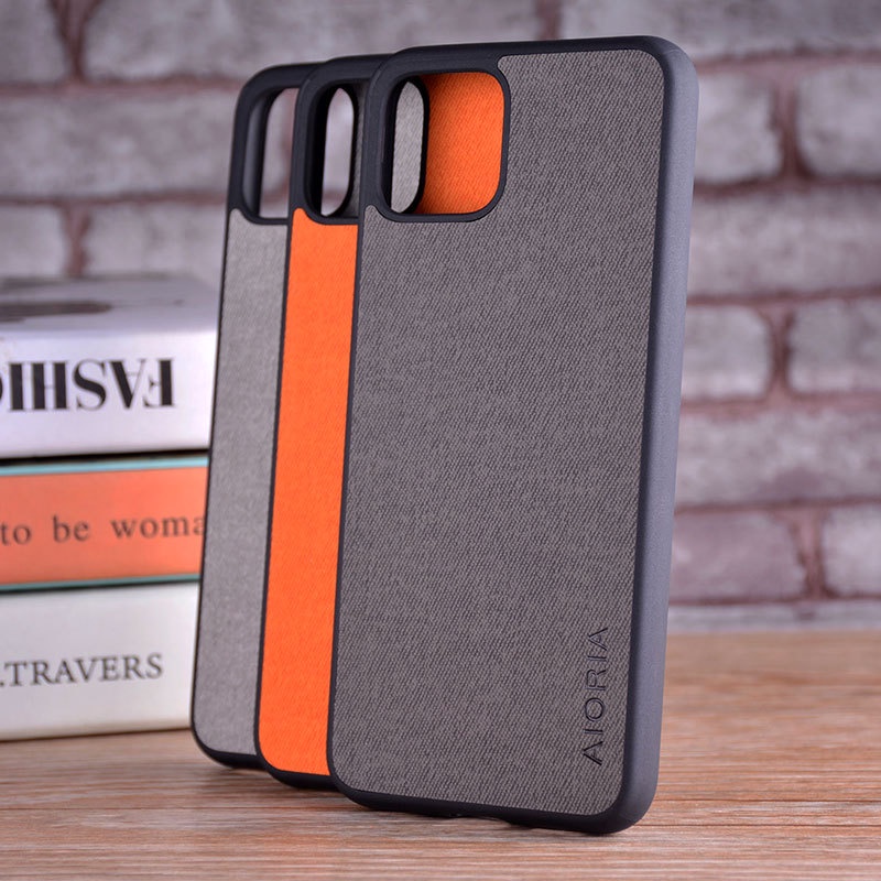 Ốp Lưng Iphone 13promax, 13pro, 13, 12promax, 12pro, 12, 11promax, Bọc Vải Fabric Aioria Chống Bám Vân Tay, Nhiều Màu