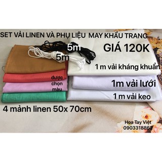 Set phụ liệu may khẩu trang