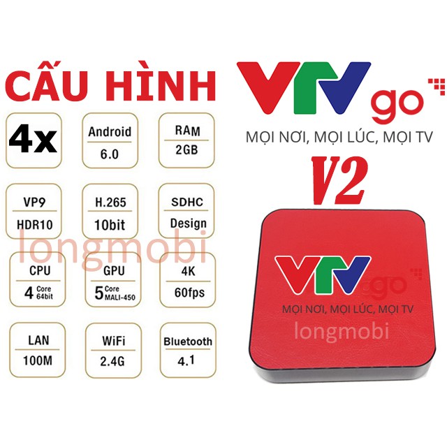 VTV GO V2 RAM 2GB - XEM TRUYỀN HÌNH MIỄN PHÍ - TẶNG CHUỘT QUANG 180K