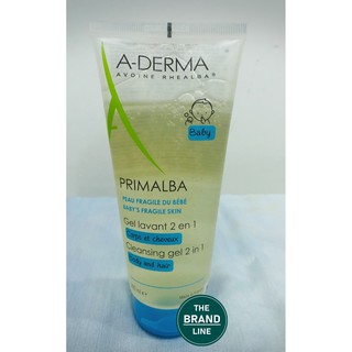 A-DERMA PRIMALBA Cleansing Gel 2 in 1/ Sữa tắm gội dịu nhẹ dành cho em bé (200ml)