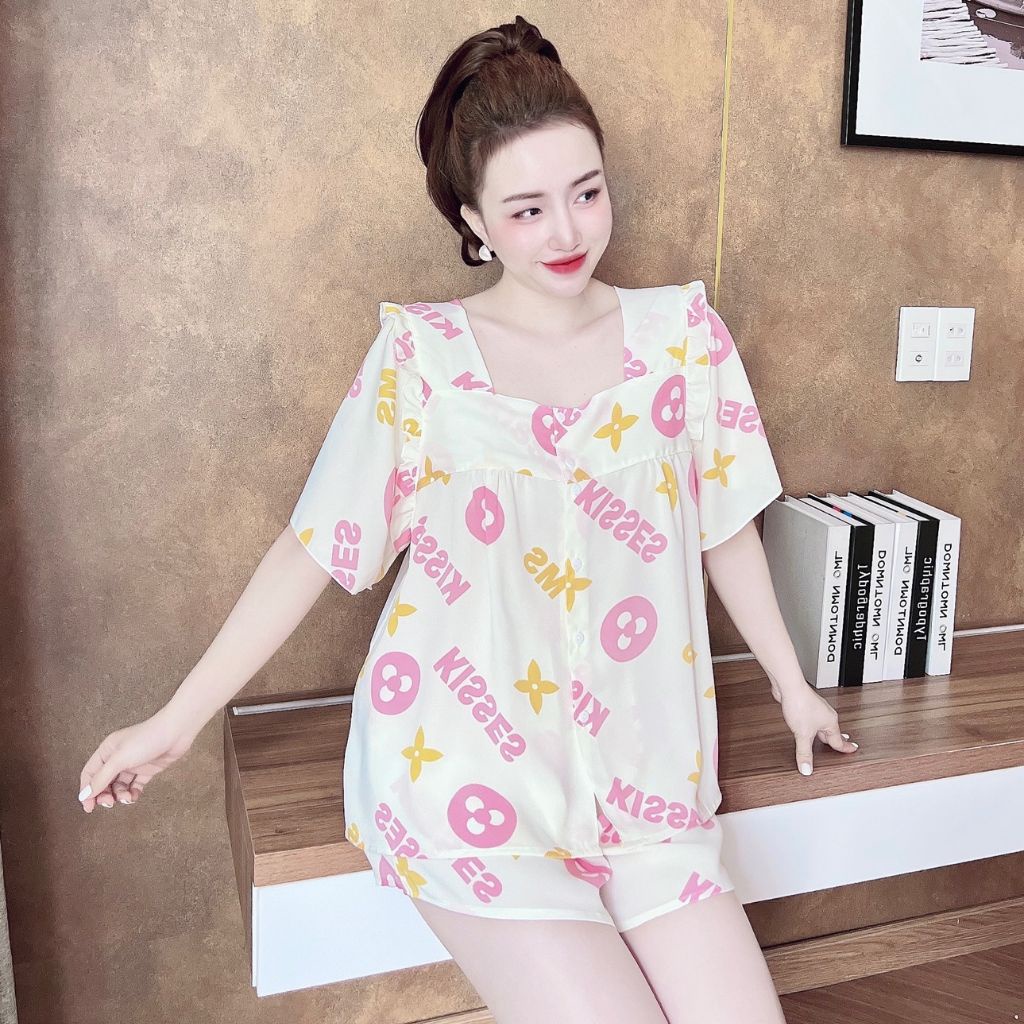 Đồ Ngủ Nữ Bigsize MIKY  Đồ Ngủ Bigsize lụa Mango cao cấp mềm mại xinh xắn &lt; 80KG