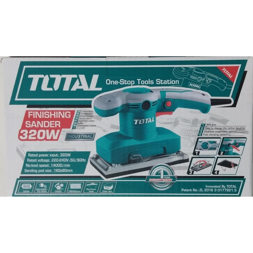 320W MÁY CHÀ NHÁM CHỮ NHẬT TOTAL TF1301826