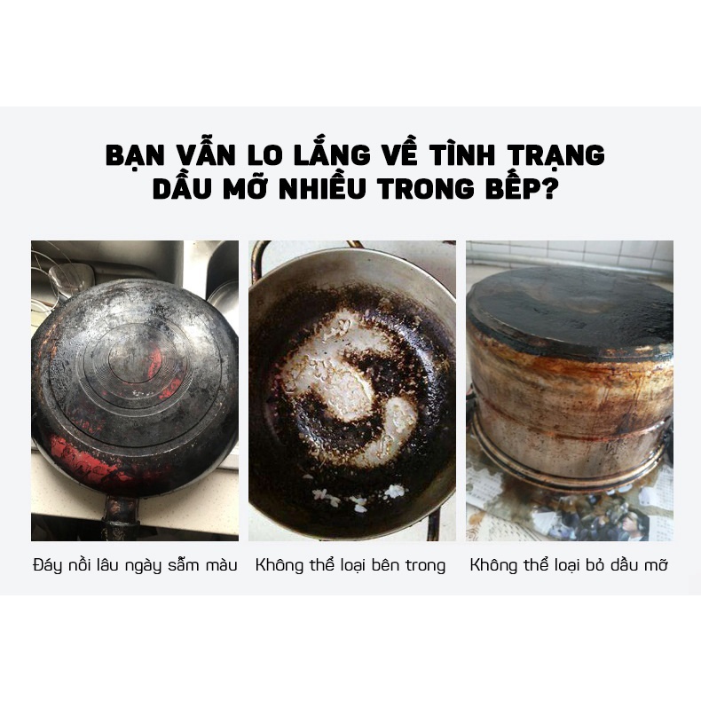 Dung Dịch Tẩy Dầu Mỡ, Cặn Đen Đáy Nồi, Xoong, Chảo Inox Siêu Sạch LKB 260ML