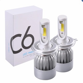 Bộ 2 bóng đèn LED siêu sáng C6-H4 36W lắp cho Ô tô Xe máy