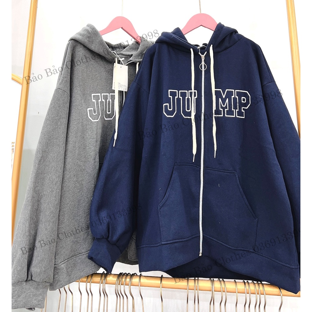 Áo Khoác Nỉ Form Rộng Mũ Rộng Jump Vải Dày Mịn Thoáng Mát Thiết Kế Hot Trend Unisex Nam Nữ