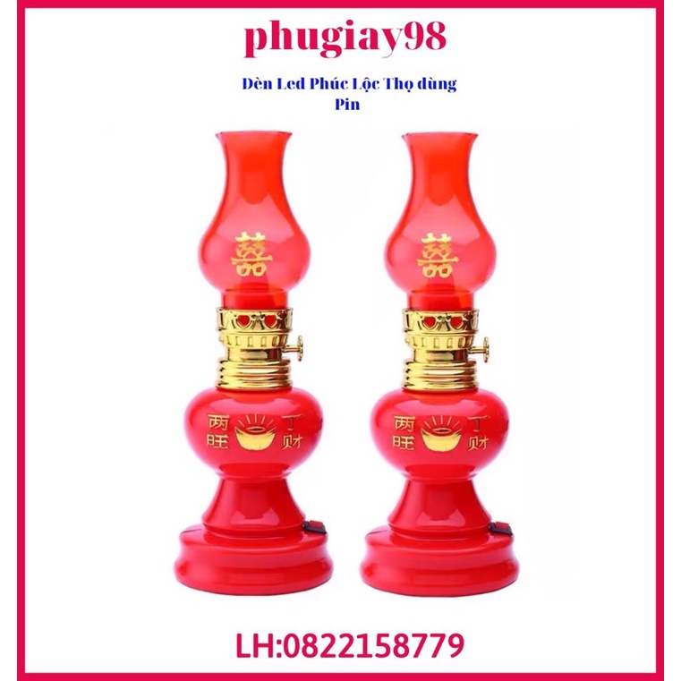 Cây Đèn Led Phúc Lộc Thọ dùng Pin trang trí bàn thờ hàng nhập cao cấp thêm may mắn và tài lộc +Ảnh Thật