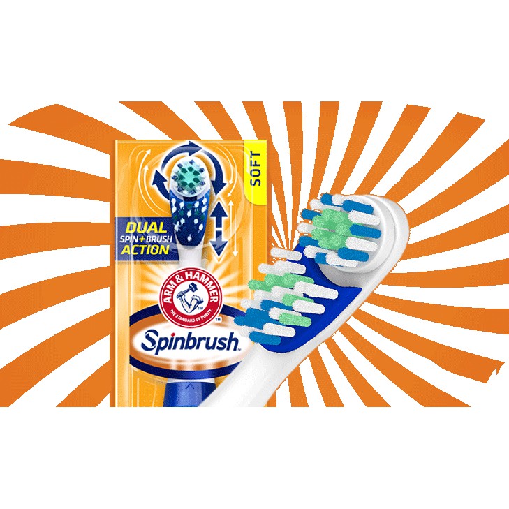 Bàn chải đánh răng bằng pin Arm &amp; Hammer Spinbrush