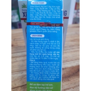 ✅ DUNG DỊCH XỊT HỌNG NHẤT NHẤT 20ML