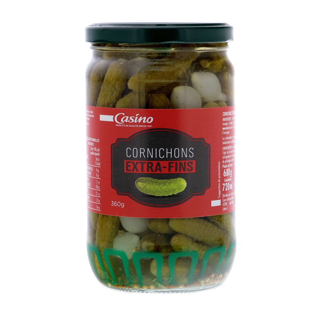 Dưa Chuột Muối Casino 680g - Casino Cornichons Extra - Fins Pickles