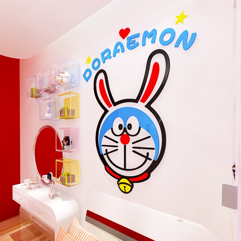 Sticker Dán Tường Hình Doraemon 3d Xinh Xắn