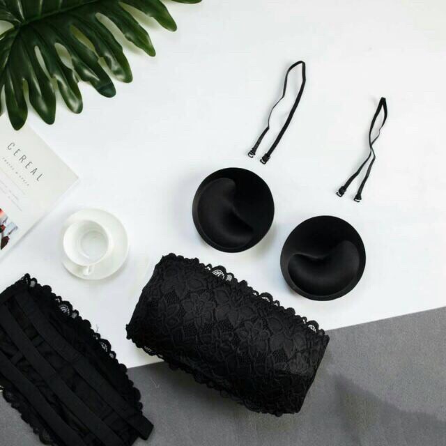 Aó Lót Bra ren quây in hoa nâng ngựchàng cao cấp túi zip