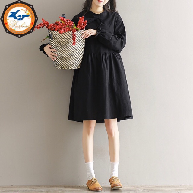 ĐẦM BABYDOLL ĐEN NƠ | BigBuy360 - bigbuy360.vn