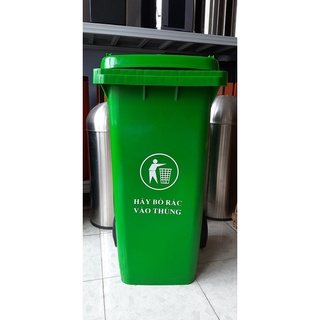 Thùng rác nhựa xanh 100l