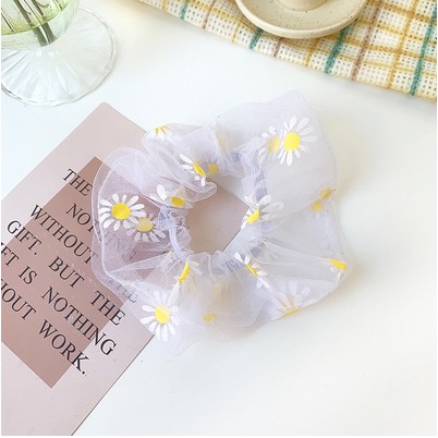 [Mã 151FASHIONSALE1 giảm 10K đơn 50K]Buộc Tóc Vải Scrunchies Hoa Cúc