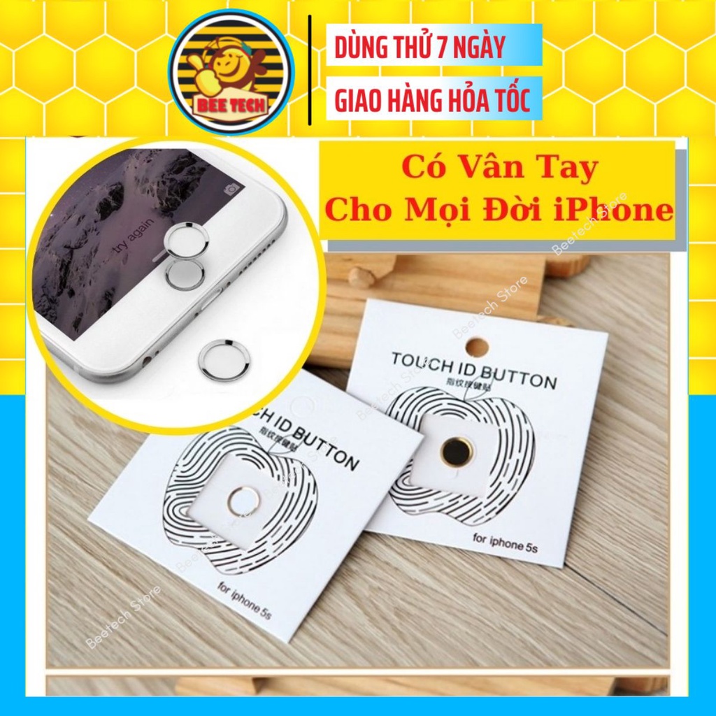 Miếng dán bảo vệ nút home có cảm ứng vân tay cho iphone- Beetechvietnam