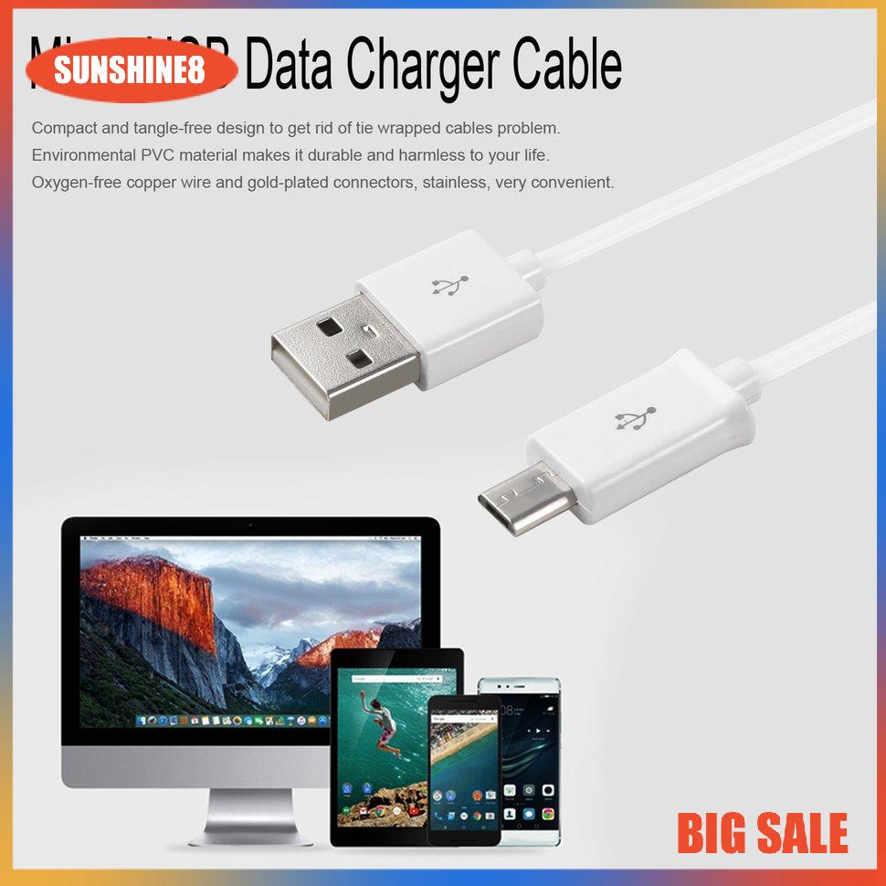 【SUN】1m 3ft Round V8 USB to Micro USB Good Quality Charge Data Cable for Samsung