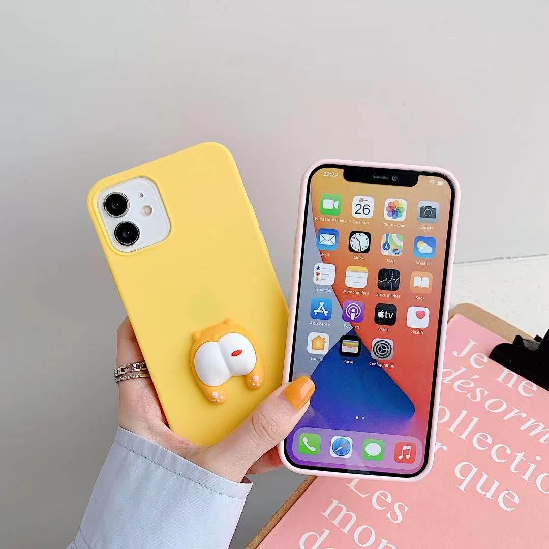 Ốp điện thoại 3D hình mông của chó corgi cho IPHONE 5 5s 6 6s 7 8 PLUS SE 2020 12 MINI 11 PRO MAX X XR XS MAX