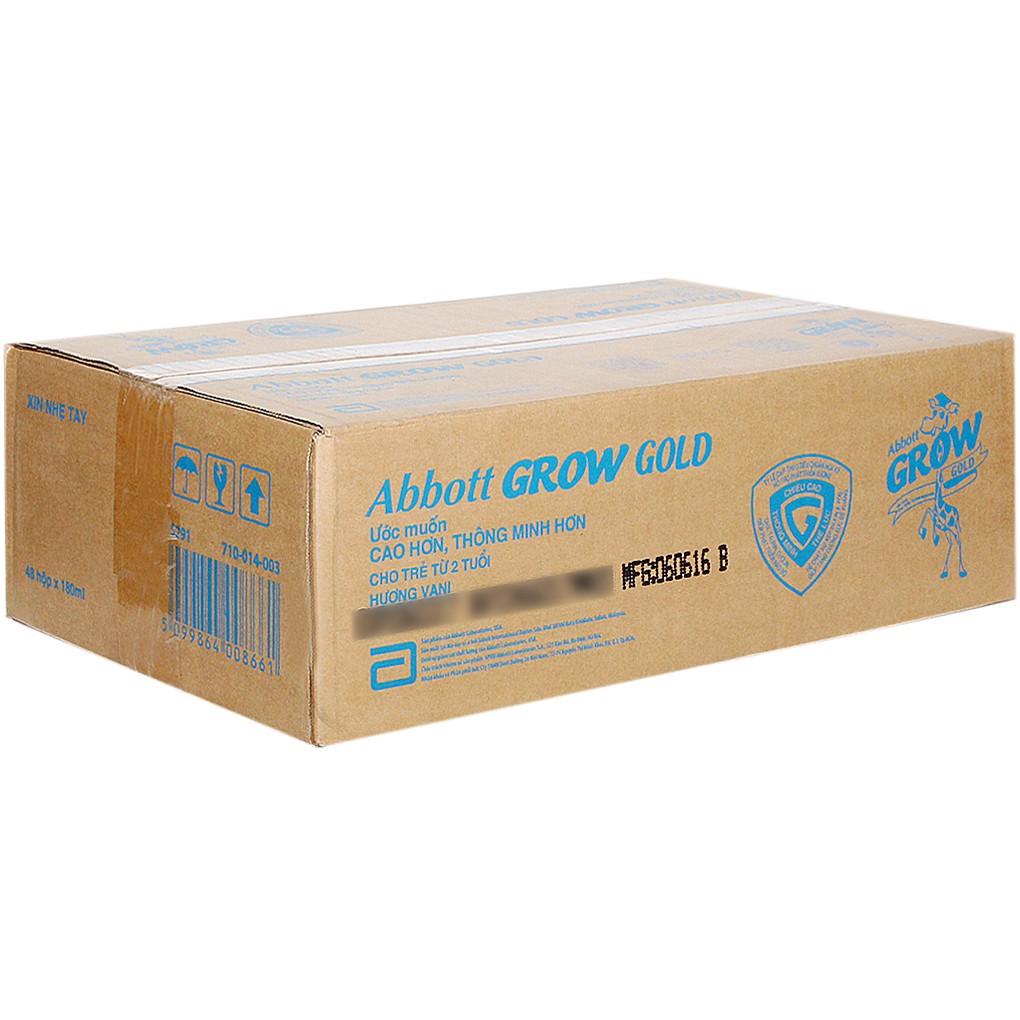 Sữa nước Abbott Grow Gold hương vani 1 lốc (4x180ml)