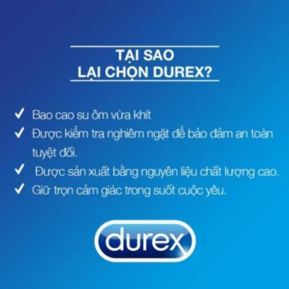 [ SIÊU RẺ ] Bao cao su Durex Love 3 bao [ SHOP YÊU THÍCH ]