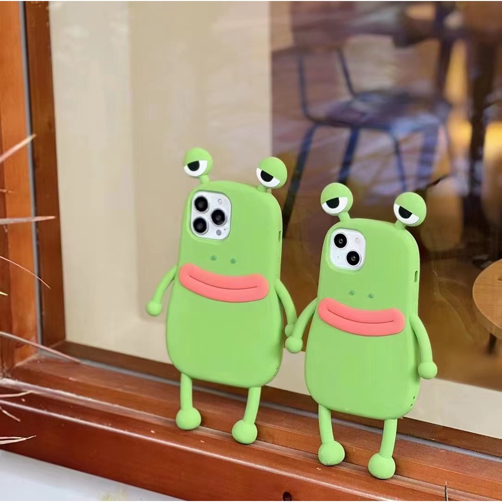 Funny Frog For IPhone 14 13 12 11 Pro Max Soft Silicone Anti-fall Female Mobile Phone Case 13pro 12pro 12 13 11 Xs Max XR x XS 6 6s Plus Three-dimensional Soft Case