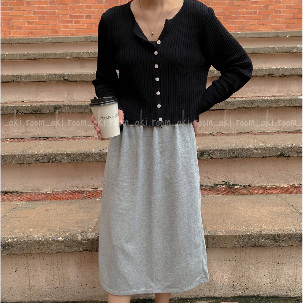 [Mã WAMT10K giảm 10K đơn 0K] Chân váy thun suông trơn xẻ sau | BigBuy360 - bigbuy360.vn