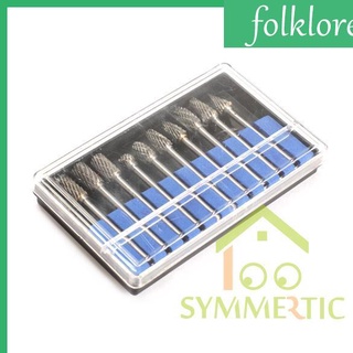 Bộ 10 mũi khoan mài khắc lũa hợp kim Tungsten