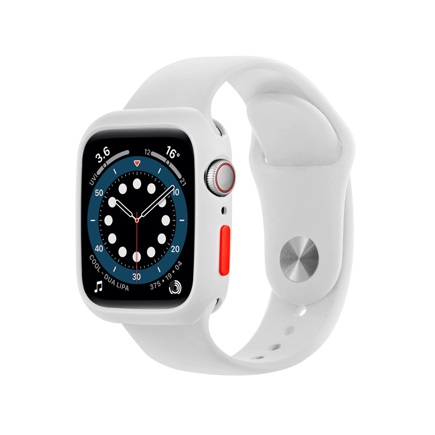 Ốp Lưng Silicone Khóa Kim Loại Cho Apple Watch Iwatch 1 2 3 4 5 6