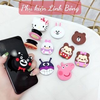 POPSOCKET Trơn Giá Đỡ Điện Thoại, pop , iring móc tay dán lưng, Kiểu Dáng Hoạt Hình Xinh Xắn Dễ Thương, giao ngẫu nhiên