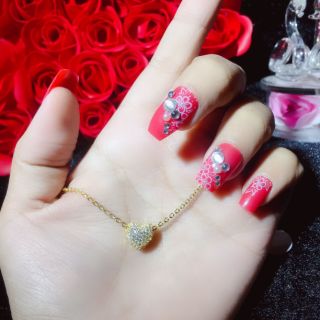 Dây chuyền tim đá bạc mạ vàng