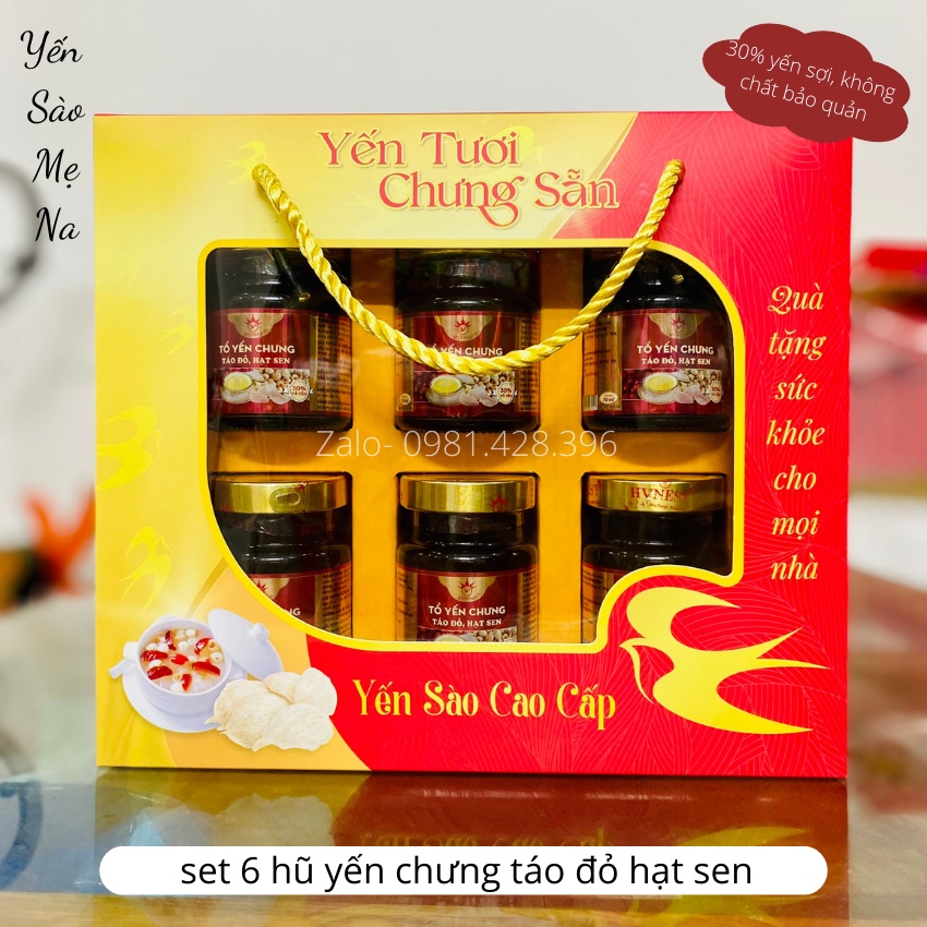 - Set 6 Hũ Yến Sào Chưng Sẵn Hoàng Việt