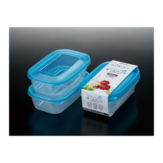 bộ 2 hộp nhựa chữ nhật 800ml đựng thực phẩm của Nhật, 20,3x12,7cm cao 5,8cm. H035