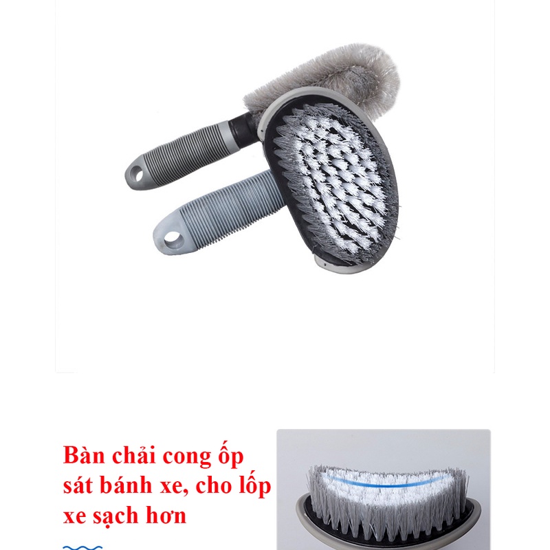 [HCM]Bộ 3 dụng cụ rửa xe ô tô và xe máy chất liệu PVC chất lượng cao, găng tay hai mặt lông-XCGJ3JT-2