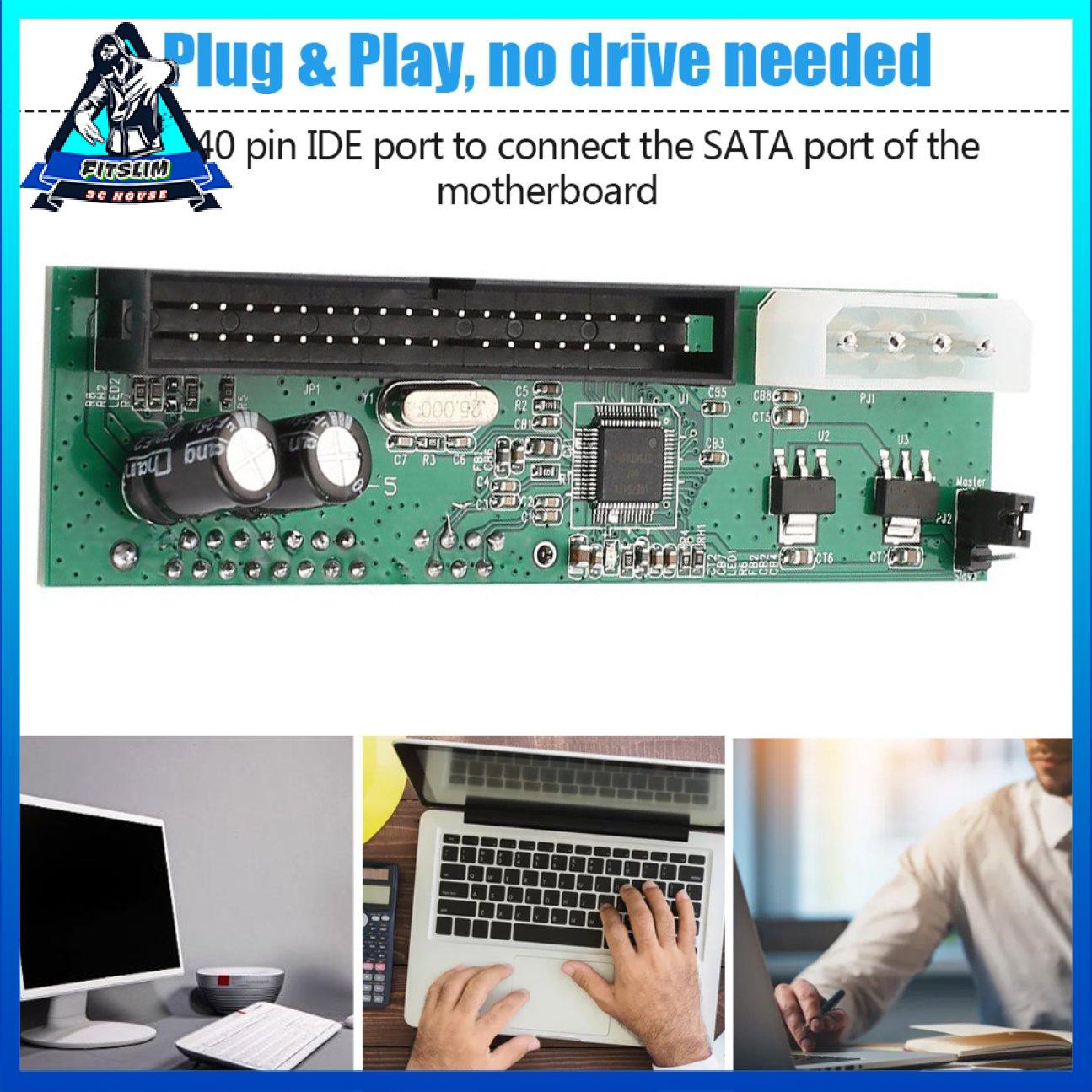 Bộ chuyển đổi SATA TO PATA IDE Plug &amp; Play 7 + 15 Pin 3.5 / 2.5 SATA HDD DVD