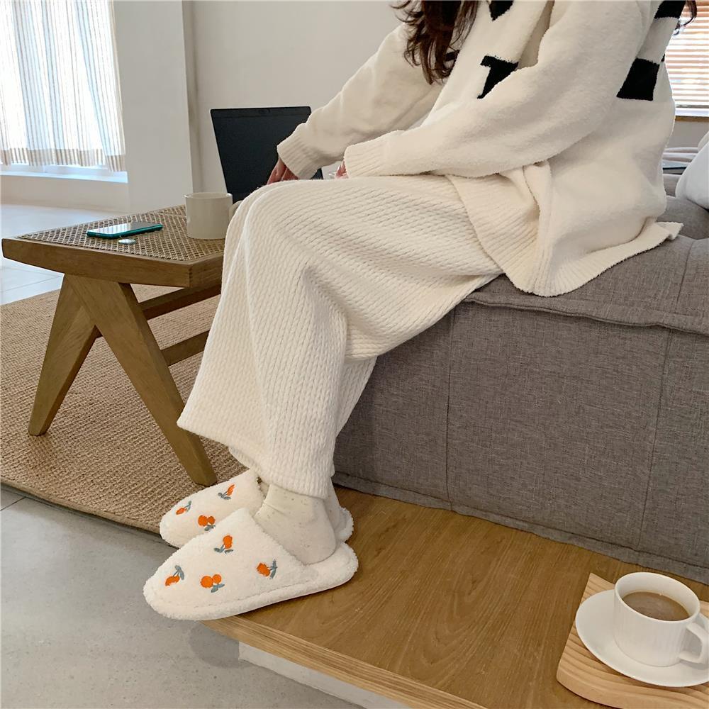 Dép bông đi trong nhà đế dày chống trượt dễ thương cho gia đình