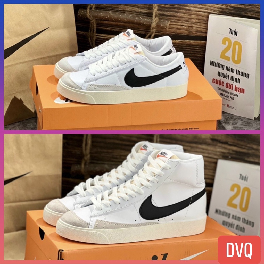 Giày Thể Thao Sneaker Mid + Low Blazer 77 Vintage Tặng Tất
