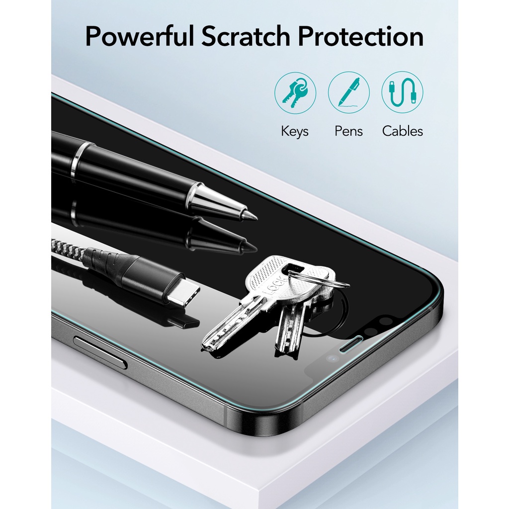 Kính cường lực bảo vệ màn hình ESR thích hợp cho điện thoại iPhone 12