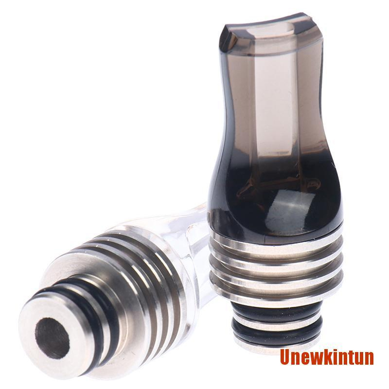 UNEW 1Pc 510 Drip Tip Acrylic And Stainless Steel Flat Mouth Drip Taste Type D