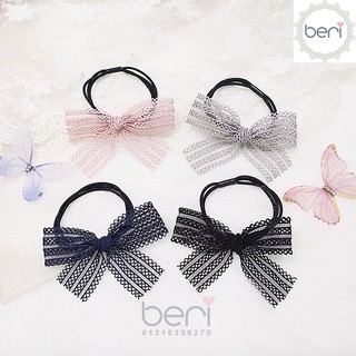 Cột tóc nơ ren Hàn Quốc BERI (đen) - CT025