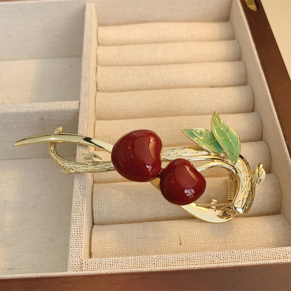 Kẹp Tóc Hình Quả Cherry Dễ Thương Cho Bé Gái Vào Mùa Hè