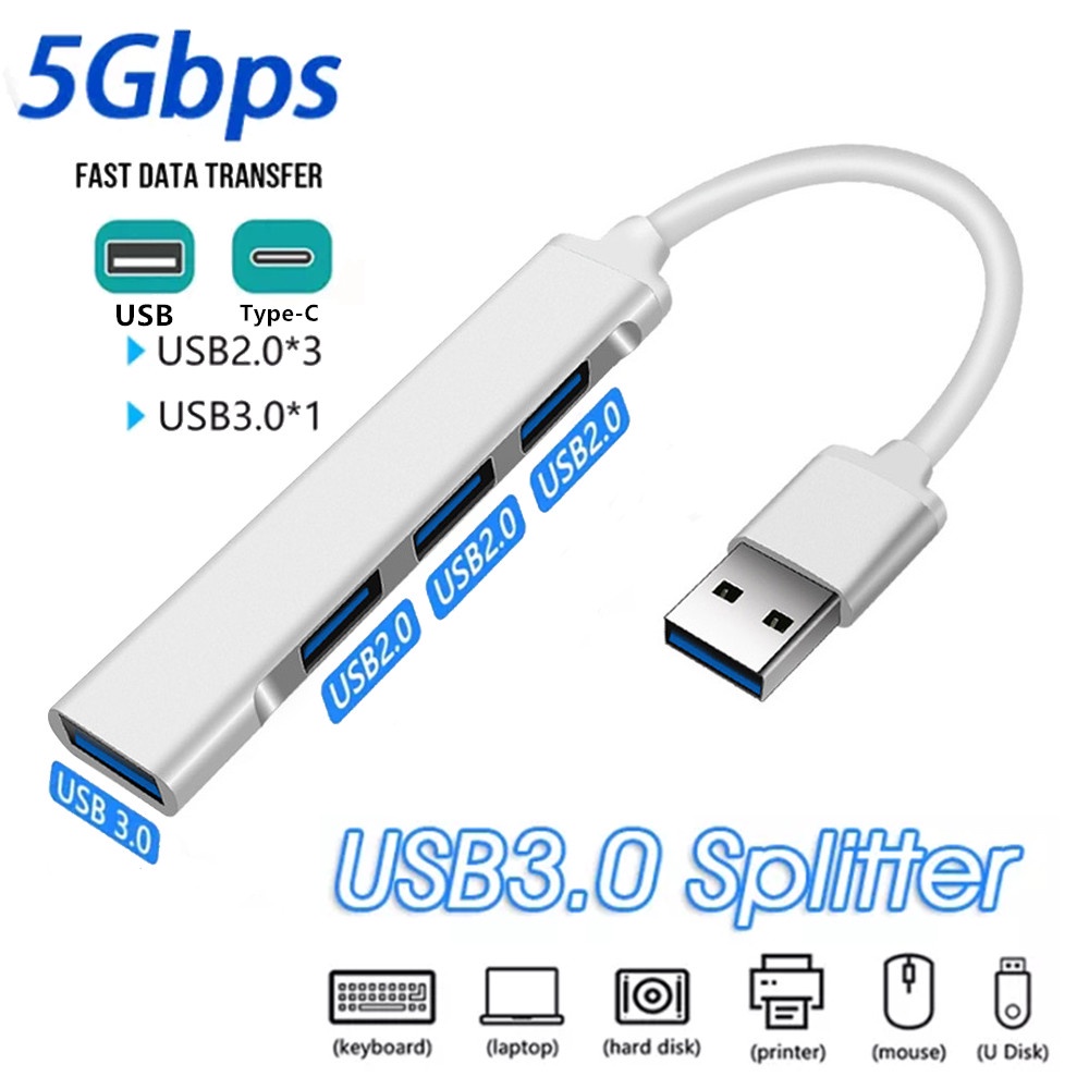 Bộ Chia 4 Cổng USB 3.0 Đa Năng Tiện Dụng Cho PC Laptop